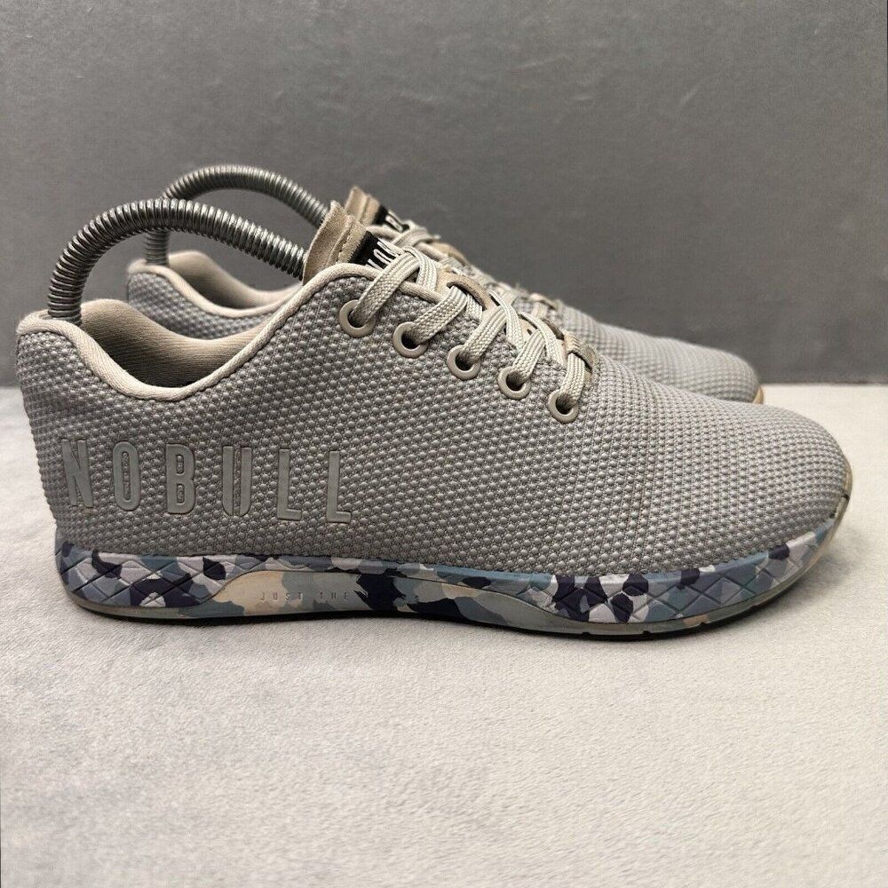 NOBULL Superfabric Trainer Womens Size 7 Shoes Gray Blue‎ Training CrossFit Gym